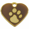 Identification plate for collar Imarc Heart Brown Golden,,,