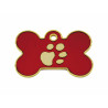 Identification plate for collar Imarc Bone Red Golden,,,