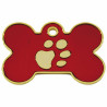 Identification plate for collar Imarc Bone Red Golden,,,