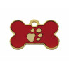 Identification plate for collar Imarc Bone Red Golden,,,