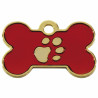 Identification plate for collar Imarc Bone Red Golden,,,