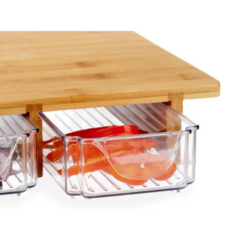 Lõikelaud Kinvara KT216001-4 Pruun Läbipaistev 40 x 6 x 28 cm