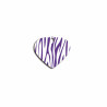 Identifikavimo lentelė Imarc Heart Zebras Alyvinė,,,