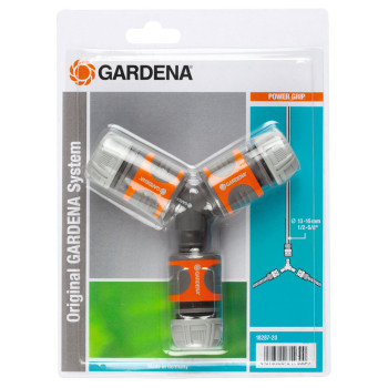 Шланговый соединитель Gardena 18287-20 d 15 mm 1/2" Тройной Ирригационная система