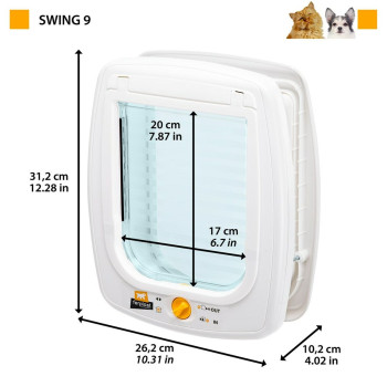 Откидная створка для кошек Ferplast Swing 9 Белый 26,1 x 31,2 x 14,2 cm 26,2 x 10,2 x 31,2 cm Пластик