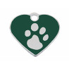 Identification plate Imarc Heart Green Silver,,,