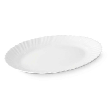 Pasniegšanas Plate Vivalto LXYP-135 Balts Opalīna stikls 34 x 2,5 x 25 cm (18 gb.)