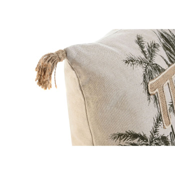 Подушка Home ESPRIT Бежевый Натуральный Тропический Boho 45 x 5 x 45 cm