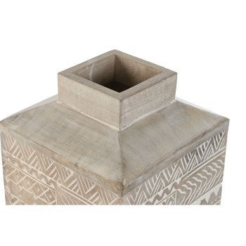 Vaas Home ESPRIT Valge Naturaalne Mangopuit Koloniaalne 18 x 18 x 30,5 cm,,,