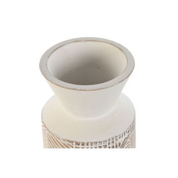 Vaas Home ESPRIT Valge Naturaalne Mangopuit Koloniaalne 15 x 15 x 22,5 cm,,,