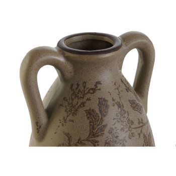 Vaas Home ESPRIT Pruun Roheline Keraamika Taime leht 13 x 13 x 35 cm,,,