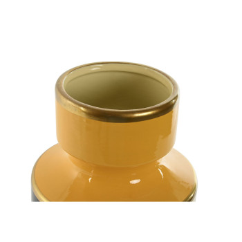 Vaas Home ESPRIT Kollane Must Kuldne Portselan 14 x 14 x 24,5 cm,,,
