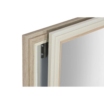 Sieninis veidrodis Home ESPRIT Balta Ruda Rusvai gelsva Pilka 66 x 2 x 92 cm 70 x 2 x 97 cm (4 vnt.),,,