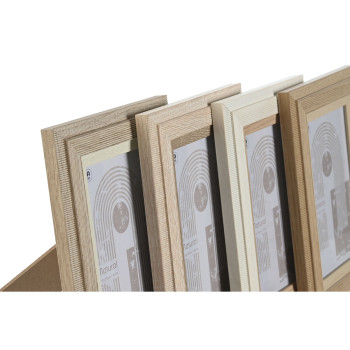 Фото рамка Home ESPRIT Разноцветный Стеклянный Деревянный MDF Скандинавский 13 x 2,8 x 18 cm (4 штук)