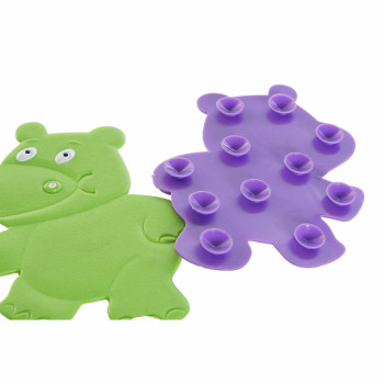 Vannas paklājs DKD Home Decor 10 x 1 x 13 cm Ceriņš Zaļš Bērnu PVC (2 gb.),,,