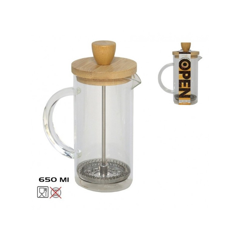 Kavinukas stikl. 0.65L nuspaudž. OPEN