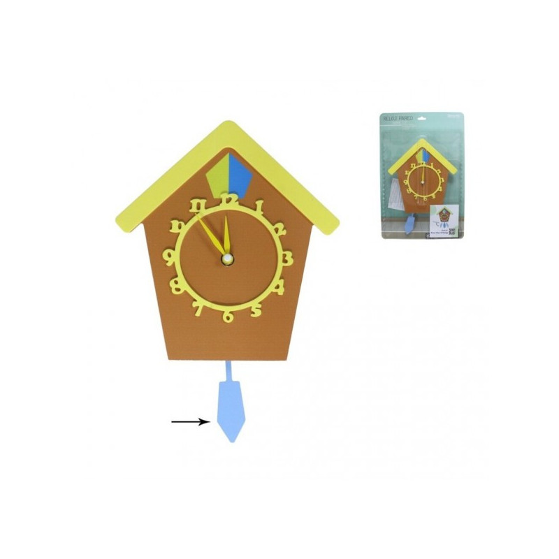 Pulkstenis plast. sieninis 24*25cm EVA HOME