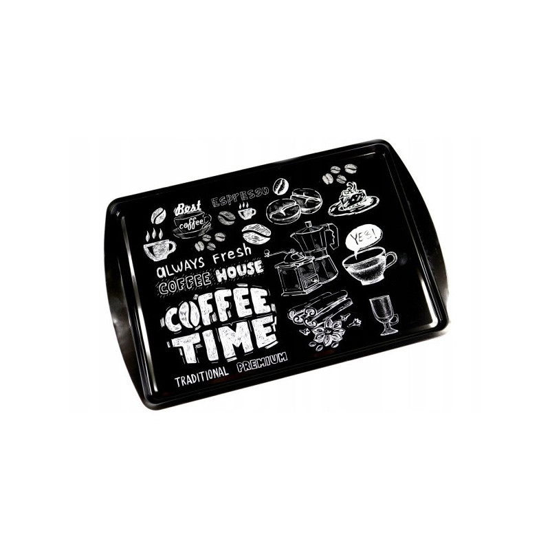 paplāte metāls. 37*24cm COFFEE J