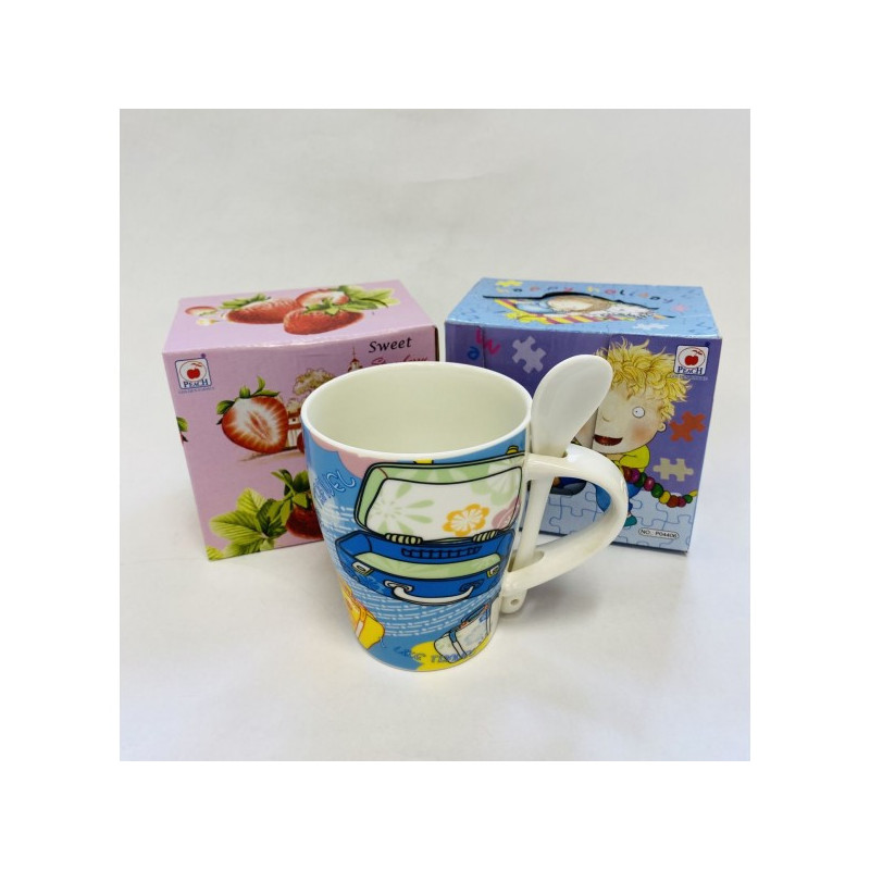 Puodukas 300ml su šaukšteliu dėžut.440