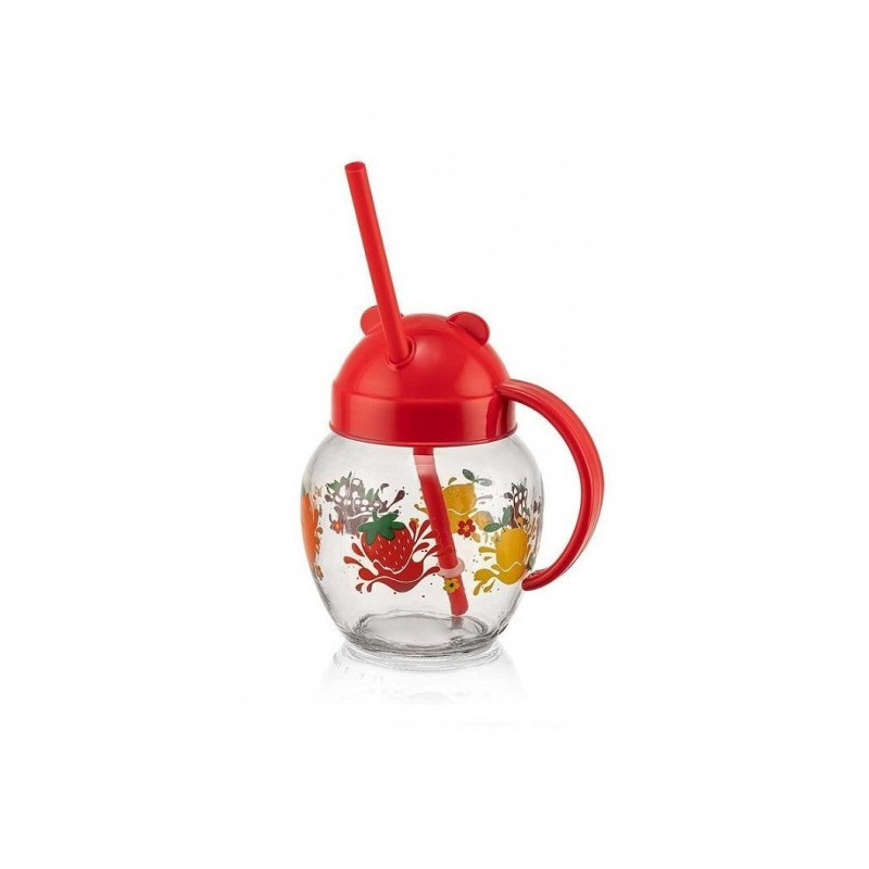 Puodukas из стекла. 370ml с крышкой ir salmiņu C-373