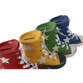 Money box Home ESPRIT Polyester Resin Slipper 18 x 7 x 14 cm (4 Units),,,