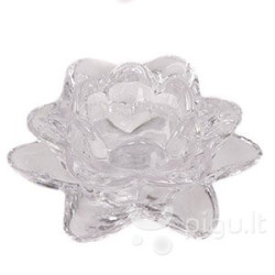 Žvakidė stikl. 11.5*5cm LOTUS