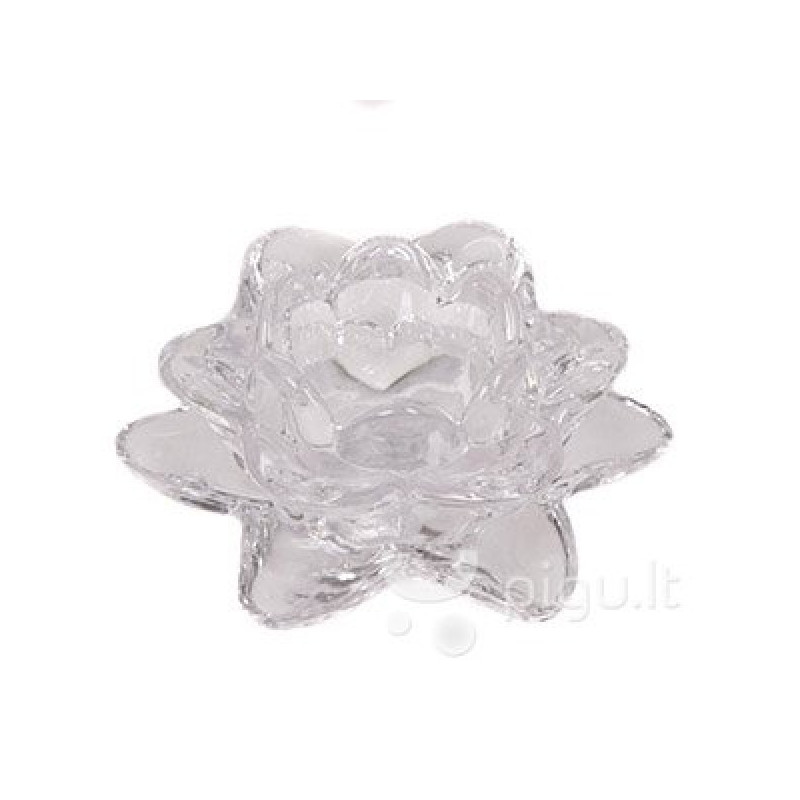 Svečturis stikla. 11.5*5cm LOTUS
