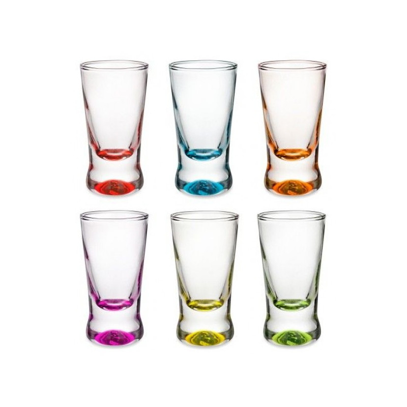 Stikliukai 25ml 6vnt X Orka spalv. mix 2520