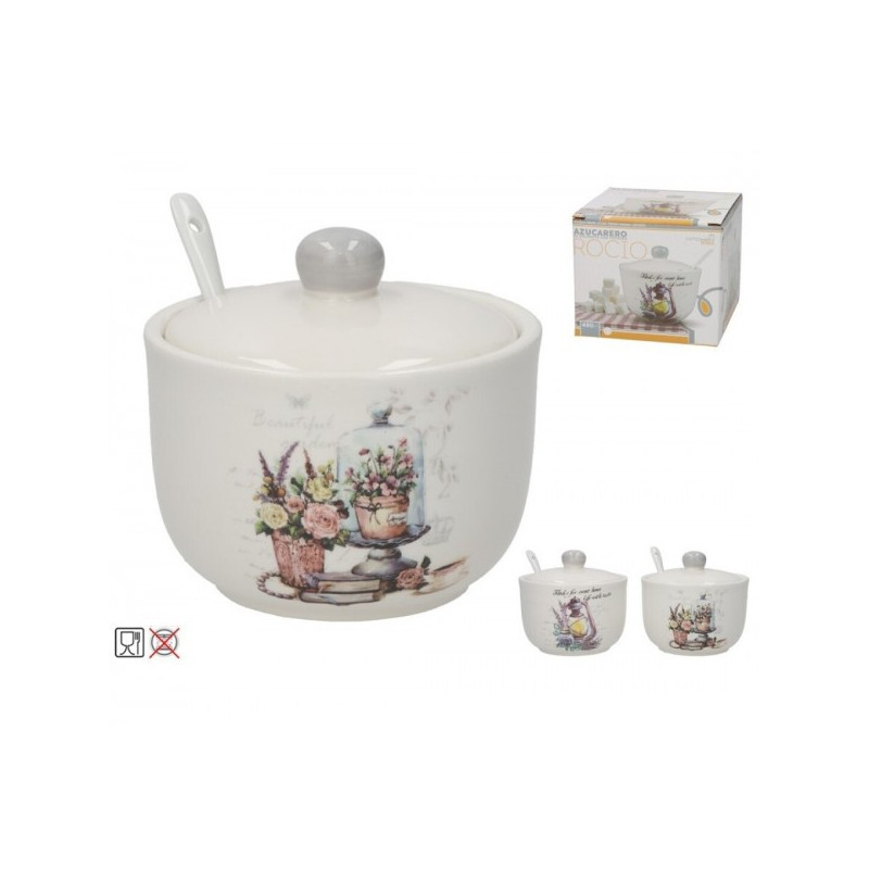 Cukrinė keram. su с ручкойiu 12*12*10cm ROCIO