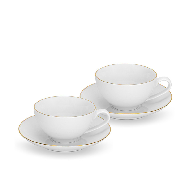 Cups with saucers 220 ml / 4 pcs Floree (porcelain)