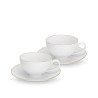 Cups with saucers 430 ml / 4 pcs Floree (porcelain)