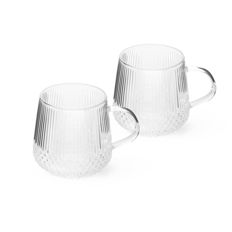 Tea mugs 2 pcs / 410 ml (heat-resistant glass)