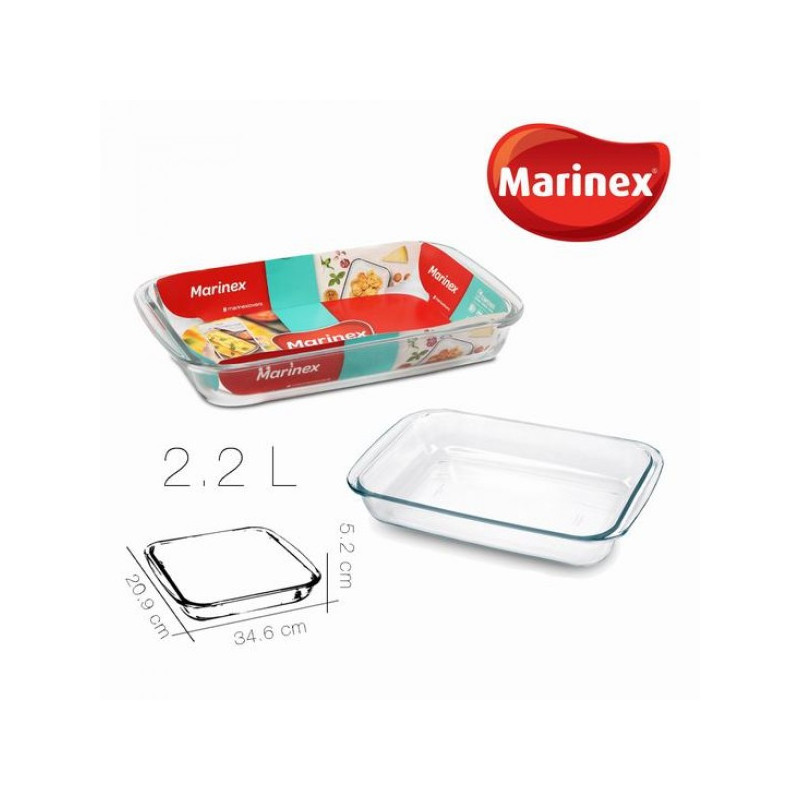 Indas kepimui stikl. 2.0L 33*19*5.2cm Marinex