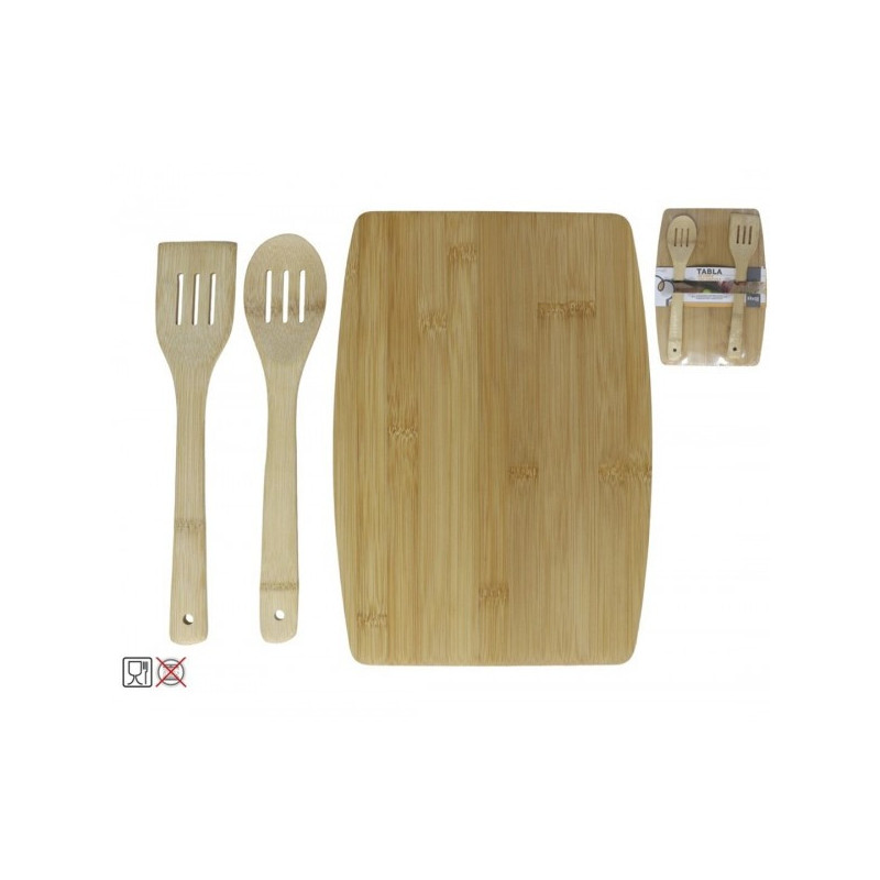 virtuves dēllitis griešanai bambuk. 33*23cm  su piederumi
