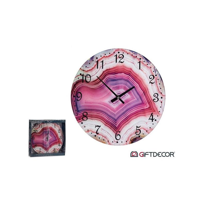 Laikrodis настенные 30cm из стекла. MARBLE 7968