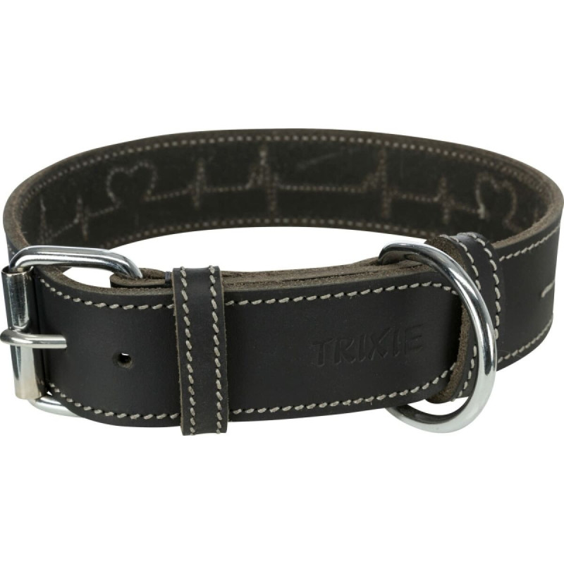 Dog collar Trixie Heartbeat Black L 47-55 cm,,,