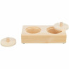 2-In-1 Treat Dispenser Toy for Pets Trixie Wood 14 × 3 × 7 CM,,,