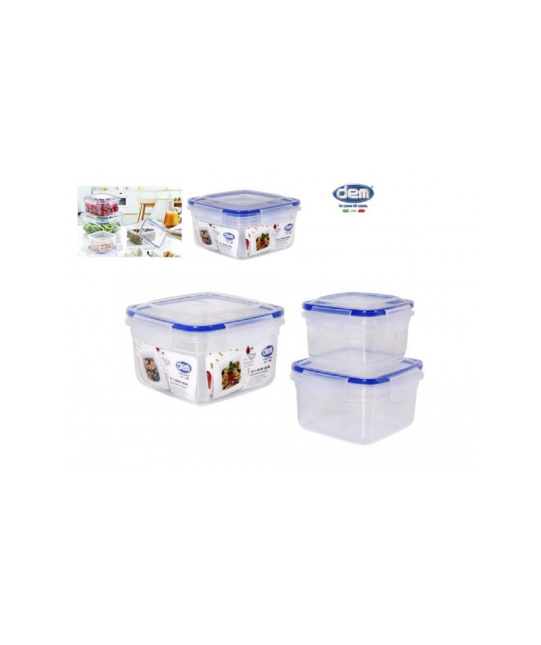 Dėžutės maistui plast. hermetinės 0.5/0.9/1.5L DEM