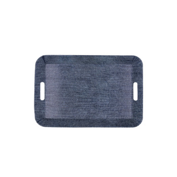 Pusryčių padėklas Quid Habitat Mėlyna Plastmasinis 33 x 23 x 4 cm Su rankenomis Denim (12 vnt.)
