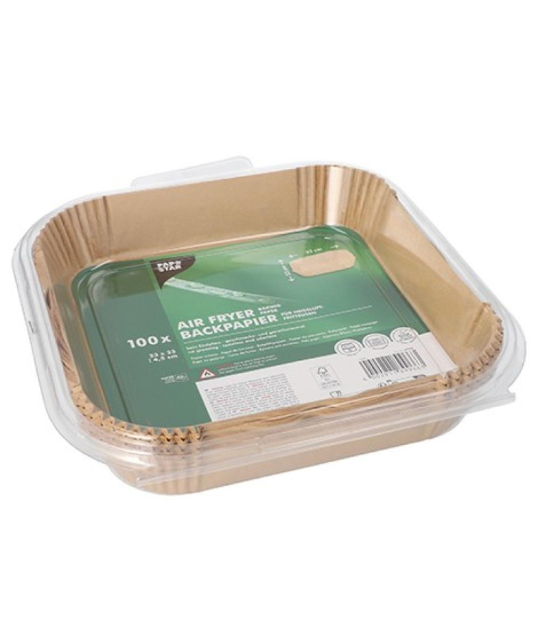 FORMAS CEPŠANAI KARSTĀ GAISA FRITERĪ 100ШТ. ., 23x23CM, H4.5CM, PAPĪRS 0.4585kg/iepak., Pap Star