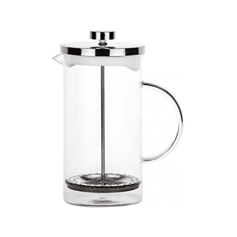 Tējkanna из стекла. 1L nospiežams. Crema