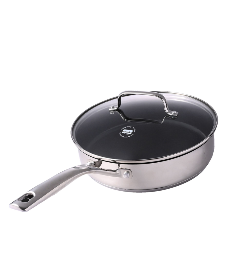GOURMET DZIĻĀ PAN  28CM, AR COVER , NER.TĒR, FOR INDUCTION, Berndes