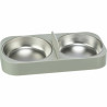Pet feeding dish Trixie White Stainless steel Plastic 500 ml 32 x 5 x 16 cm,,,