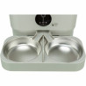 Pet feeding dish Trixie White Stainless steel Plastic 500 ml 32 x 5 x 16 cm,,,