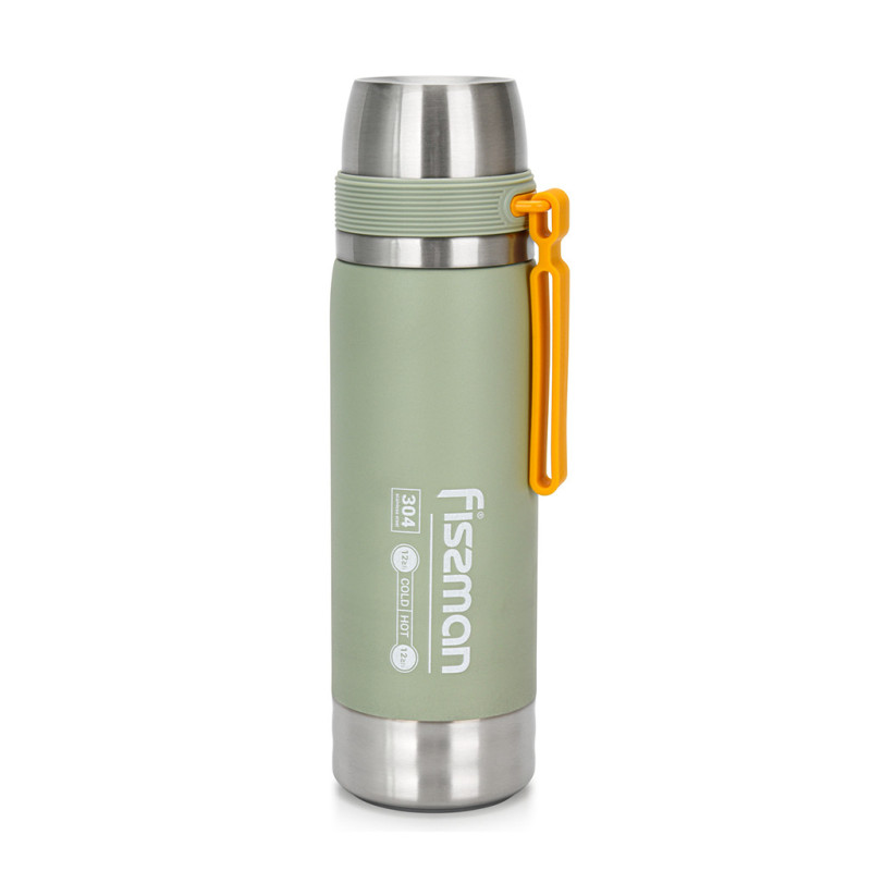 Double wall vacuum flask 600 ml light green (stainless steel), art. 9877