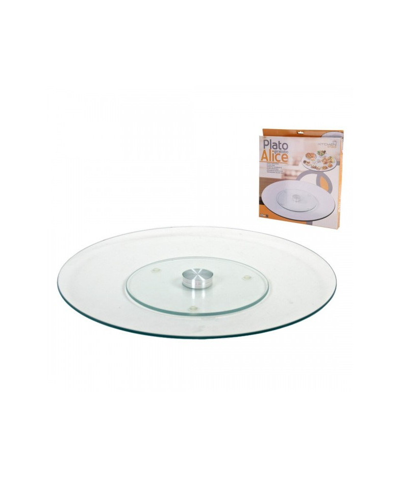 Lėkštė serviravimui stikl. besisukanti 35cm 52202