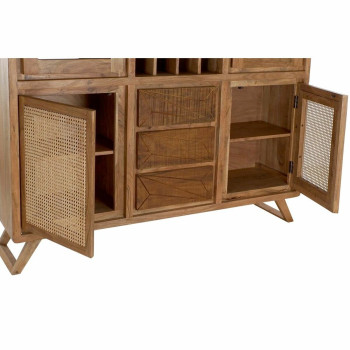 Displejaj stends DKD Home Decor Stikls Brūns Rotangpalma Akācija (160 x 41 x 153 cm),,,