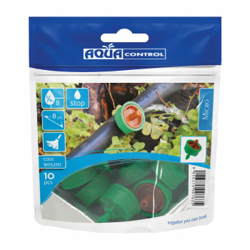 Self-compensating dripper Aqua Control Stopper 905210 8 l/h Self-cleaning Auto-drainage 10 Units,,,