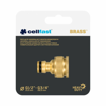 Hose connector Cellfast 3/4" 1/2" Brass Tap,,,