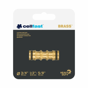 Hose connector Cellfast Brass Double,,,